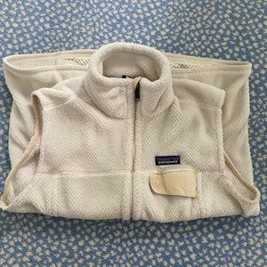 Women’s large white Patagonia fleece vest